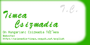 timea csizmadia business card